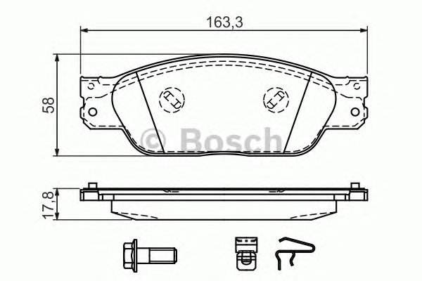 Гальмівні колодки BOSCH 0 986 494 141