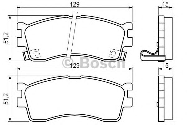 Тормозные колодки BOSCH 0 986 494 144