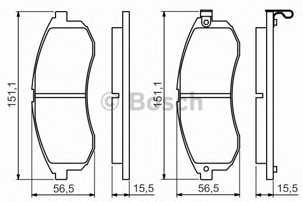 Тормозные колодки BOSCH 0 986 494 362