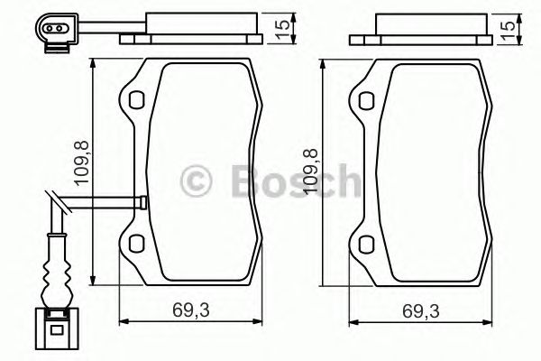 Тормозные колодки BOSCH 0 986 494 367