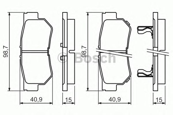 Тормозные колодки BOSCH 0 986 494 417