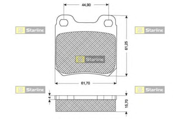 Тормозные колодки STARLINE BD S184