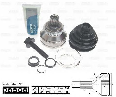 Комплект ШРКШ PASCAL G1A016PC