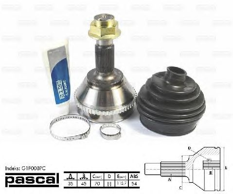 ШРУС PASCAL G1F008PC