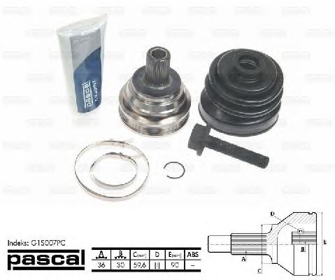 Комплект ШРУСов PASCAL G1S007PC