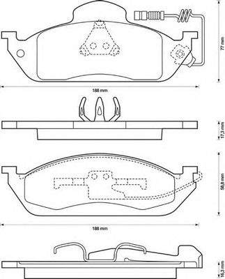 Тормозные колодки BENDIX 573034B