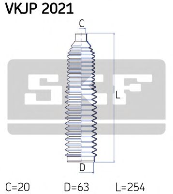 Комплект пыльников рулевой рейки SKF VKJP 2021