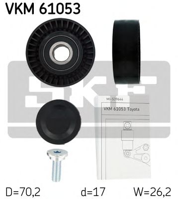 Направляющий / паразитный ролик поликлинового ремня SKF VKM 61053