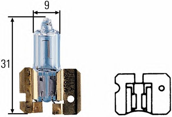 Лампа накаливания HELLA 8GH 002 857-121 (указатель поворота, сигнал торможения, освещение номерного знака, задняя противотуманная фара, фара заднего хода, внутреннее освещение, фонарь установленный в двери, освещение багажника, подкапотная лампа, стояночн