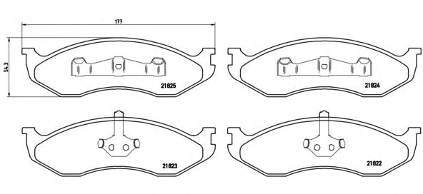 Тормозные колодки BREMBO P 37 004