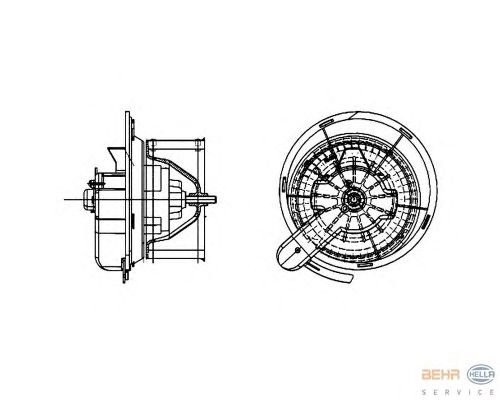 Вентилятор салона HELLA 8EW 009 157-461