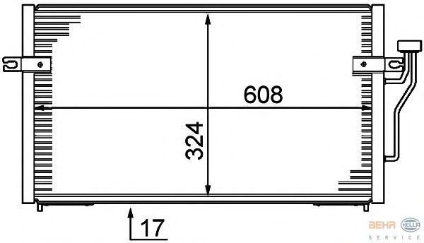 Радиатор кондиционера HELLA 8FC 351 037-351