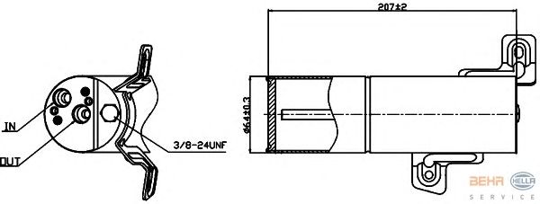 Осушитель кондиционера HELLA 8FT 351 193-251