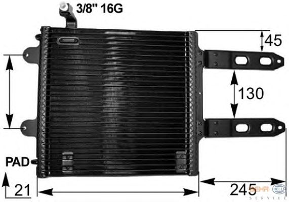 Радіатор кондиціонера HELLA 8FC 351 300-161