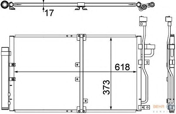 Радиатор кондиционера HELLA 8FC 351 304-771