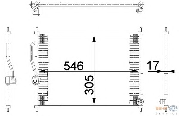Радиатор кондиционера HELLA 8FC 351 318-081