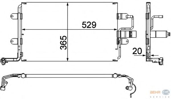 Радиатор кондиционера HELLA 8FC 351 318-581