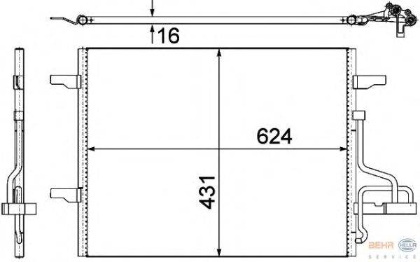Радиатор кондиционера HELLA 8FC 351 319-401