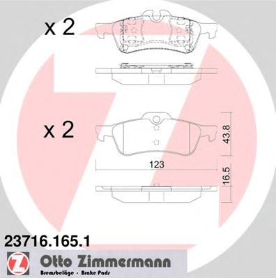 Тормозные колодки ZIMMERMANN 23716.165.1