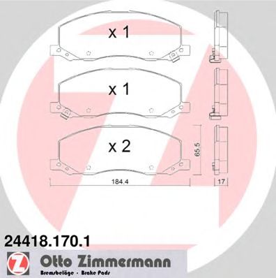 Тормозные колодки ZIMMERMANN 24418.170.1