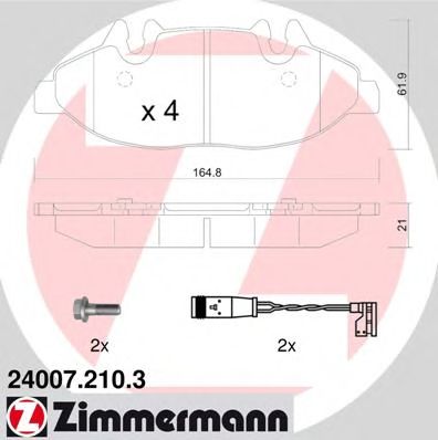 Тормозные колодки ZIMMERMANN 24007.210.3