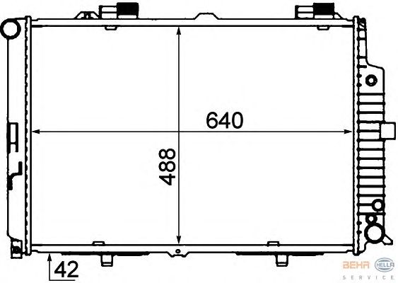 Радиатор, охлаждение двигателя HELLA 8MK 376 712-781
