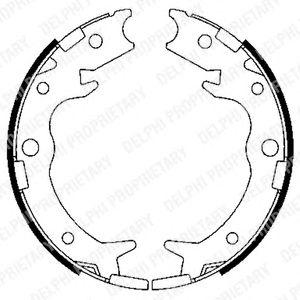 Тормозные колодки ручника DELPHI LS1900