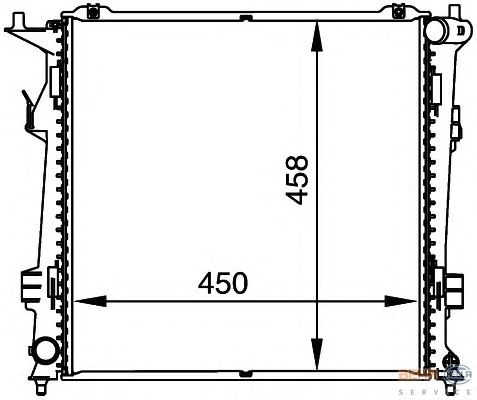 Радиатор, охлаждение двигателя HELLA 8MK 376 764-461