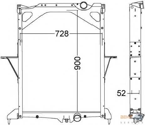 Радиатор, охлаждение двигателя HELLA 8MK 376 775-001