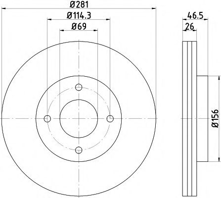 Тормозной диск HELLA 8DD 355 116-531
