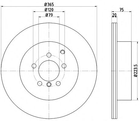 Тормозной диск HELLA 8DD 355 116-961 PRO