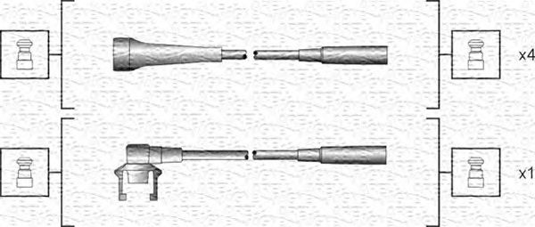 Комплект высоковольтных проводов MAGNETI MARELLI 941318111145