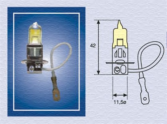 Лампа накаливания, противотуманная фара; Лампа накаливания MAGNETI MARELLI 002573100000