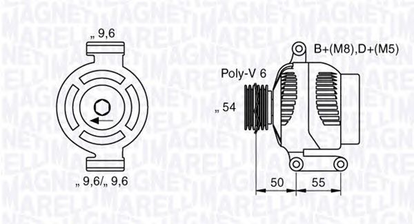 Генератор MAGNETI MARELLI 063358062010