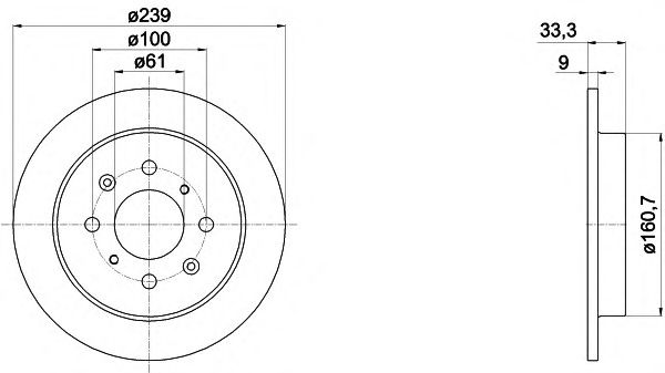 Тормозной диск HELLA 8DD 355 117-871