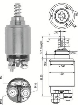 Втягивающее реле MAGNETI MARELLI 940113050261