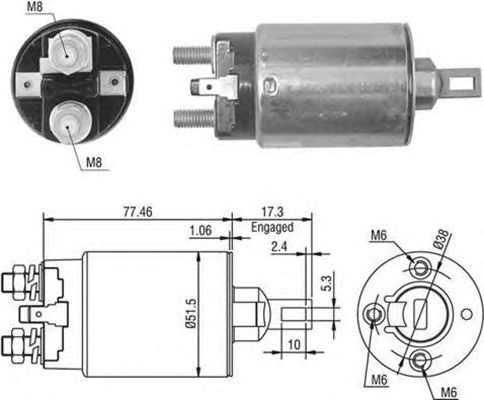 Втягивающее реле MAGNETI MARELLI 940113050395