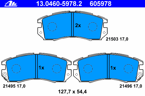 Тормозные колодки ATE 13.0460-5978.2