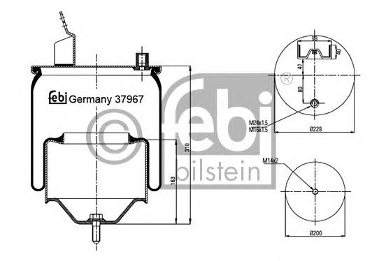 Пневмоподушка подвески FEBI BILSTEIN 37967