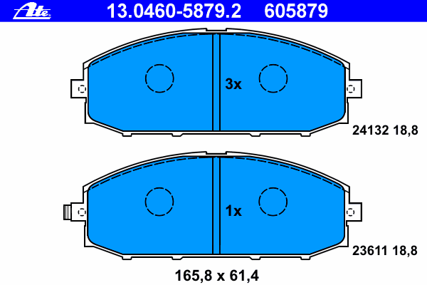 Тормозные колодки ATE 13.0460-5879.2