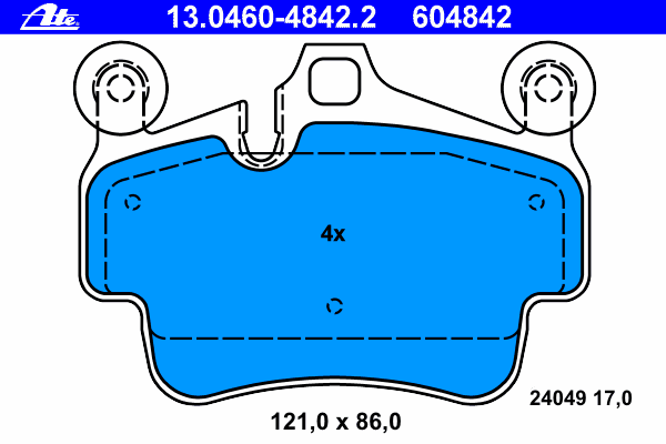 Тормозные колодки ATE 13.0460-4842.2
