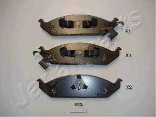 Тормозные колодки JAPANPARTS PA-093AF