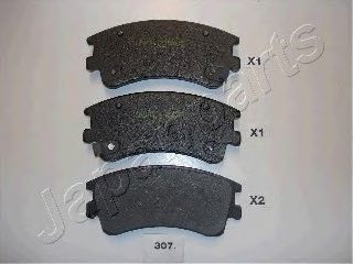 Тормозные колодки JAPANPARTS PA-307AF