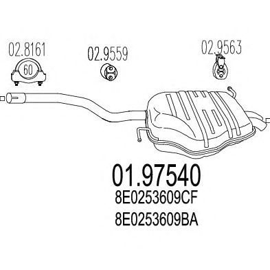 Глушитель MTS 01.97540