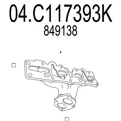 Труба вихлопного газу MTS 04.C117393K