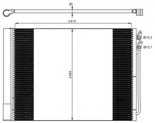 Радіатор кондиціонера NRF 350033
