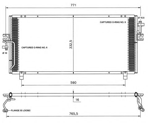 Радиатор кондиционера NRF 35195
