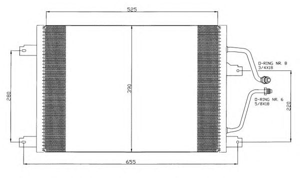 Радіатор кондиціонера NRF 35312