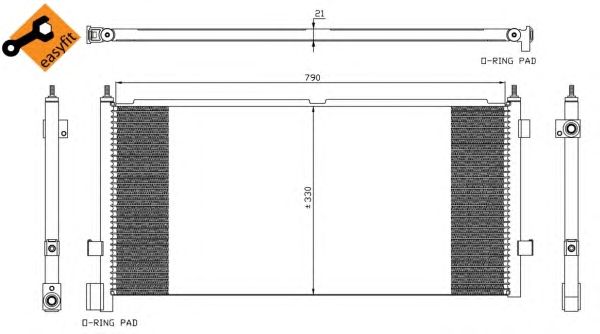 Радиатор кондиционера NRF 35314
