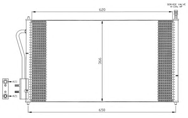 Радиатор кондиционера NRF 35345